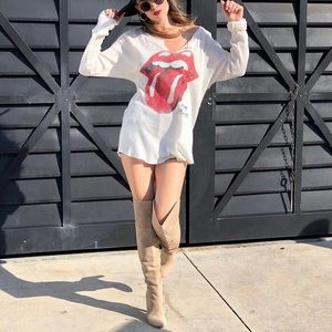 Long Sleeve Graphic Waffle Tee